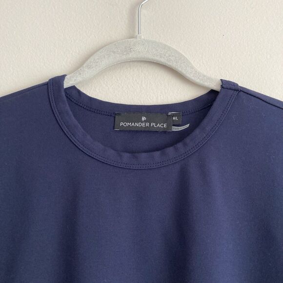 Tuckernuck Pomander Place Navy Sue Sweatshirt Dress Blue Tunic M/L Minimalist - Picture 3 of 9